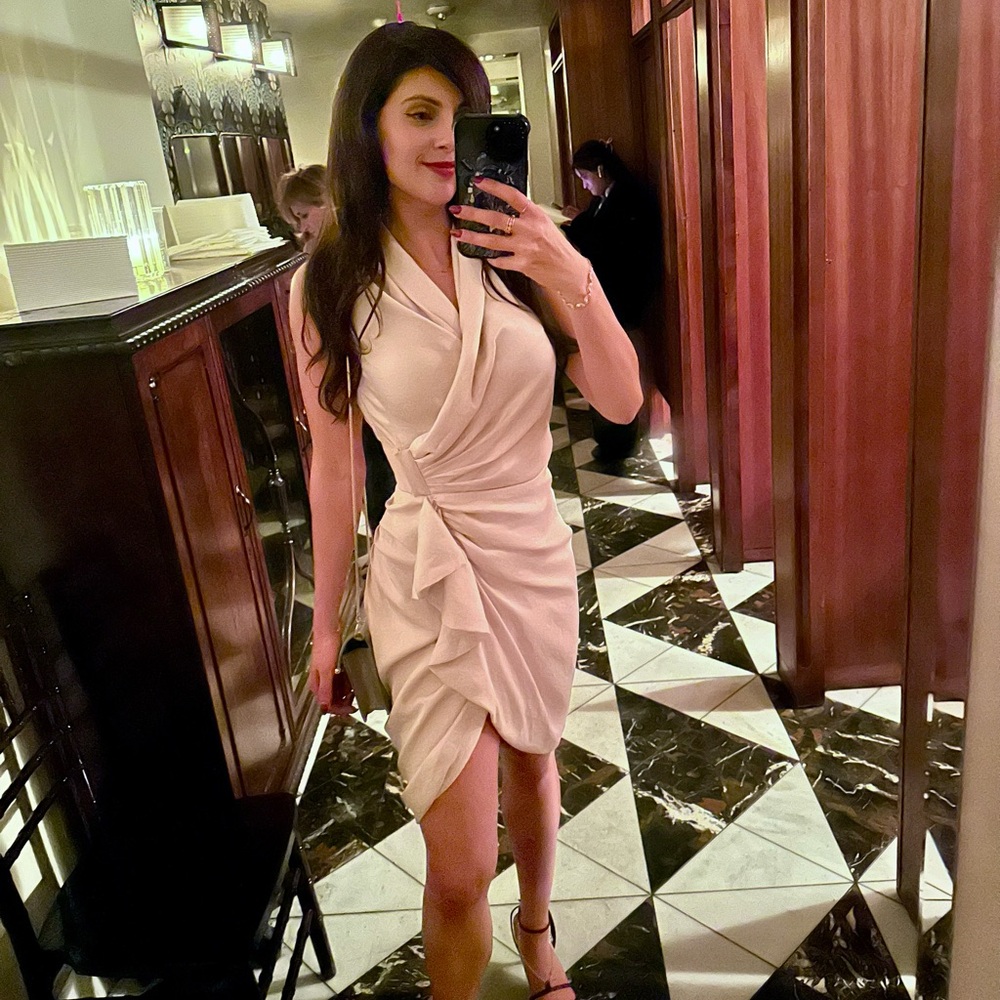 All Saints Satin Wrap Dress
